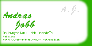 andras jobb business card